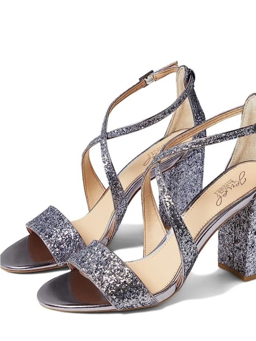 Jewel Badgley Mischka Cook block heel sandals size 9 new without box